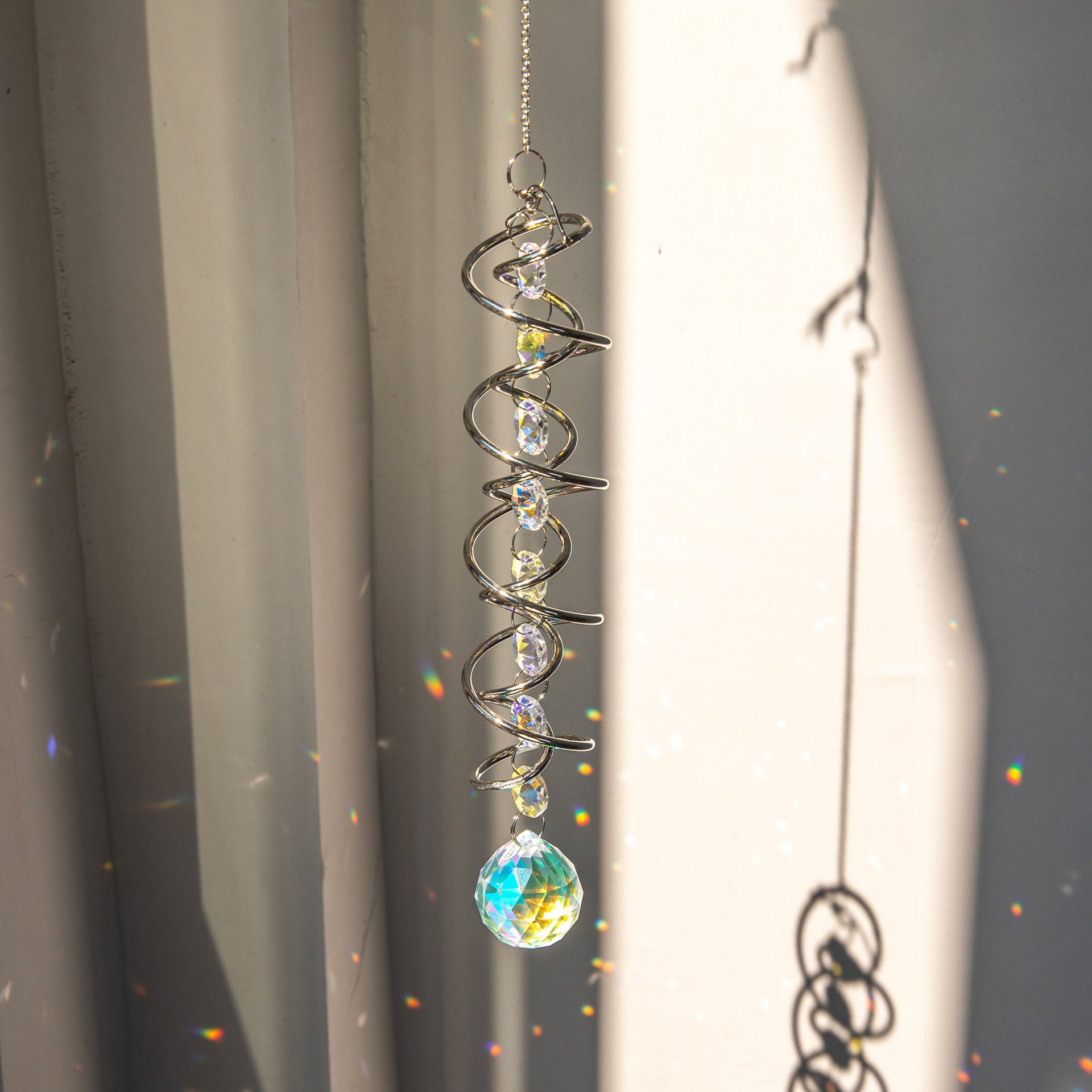 Wholesale Gazing Ball Spiral Tail Turn Suspension Stabilizer Wind Chime